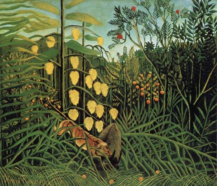 Henri Rousseau Fight Between a Tiger and a Bull china oil painting image